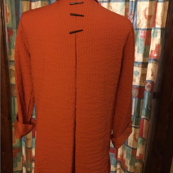 Ali Miles NEW Small Orange pucker top - Picture 6 of 9